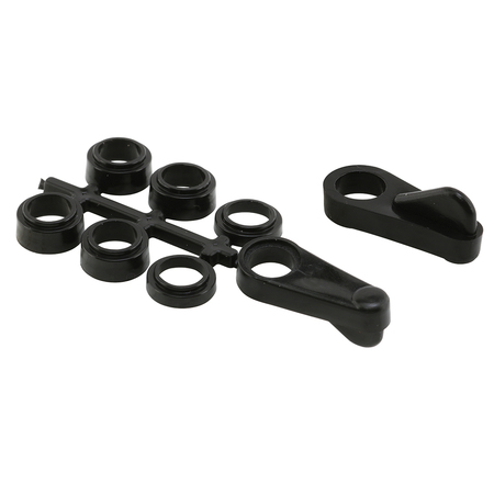 PRIME-LINE Universal Screen Clips, Fits Flush To 7/16 in., Plastic, Black 4 Pack L 5923